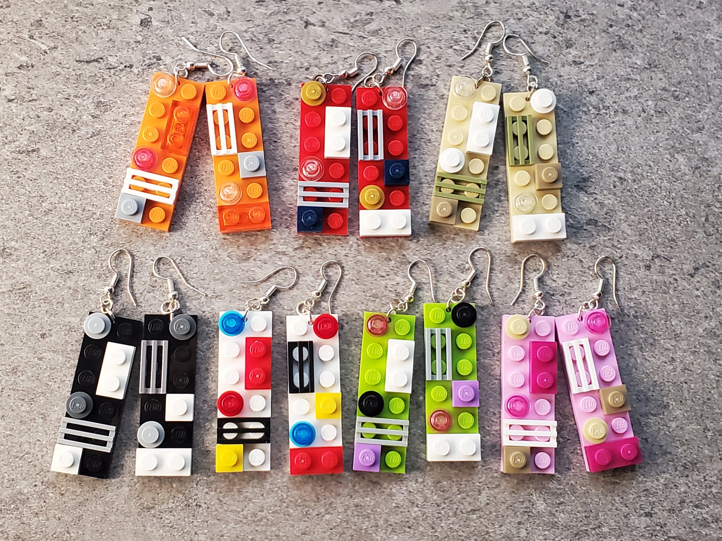 Lego earrings diy deals