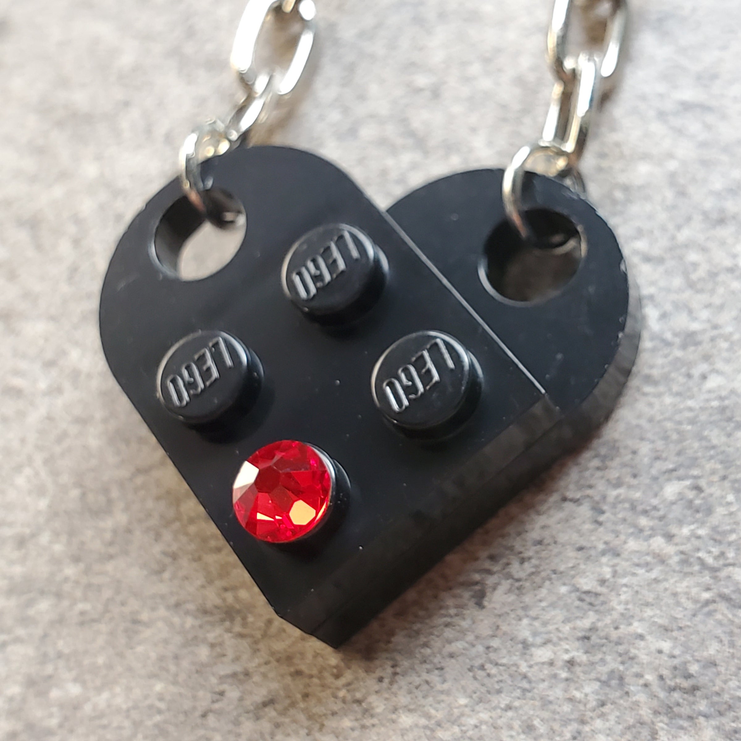 Black lego on sale heart necklace