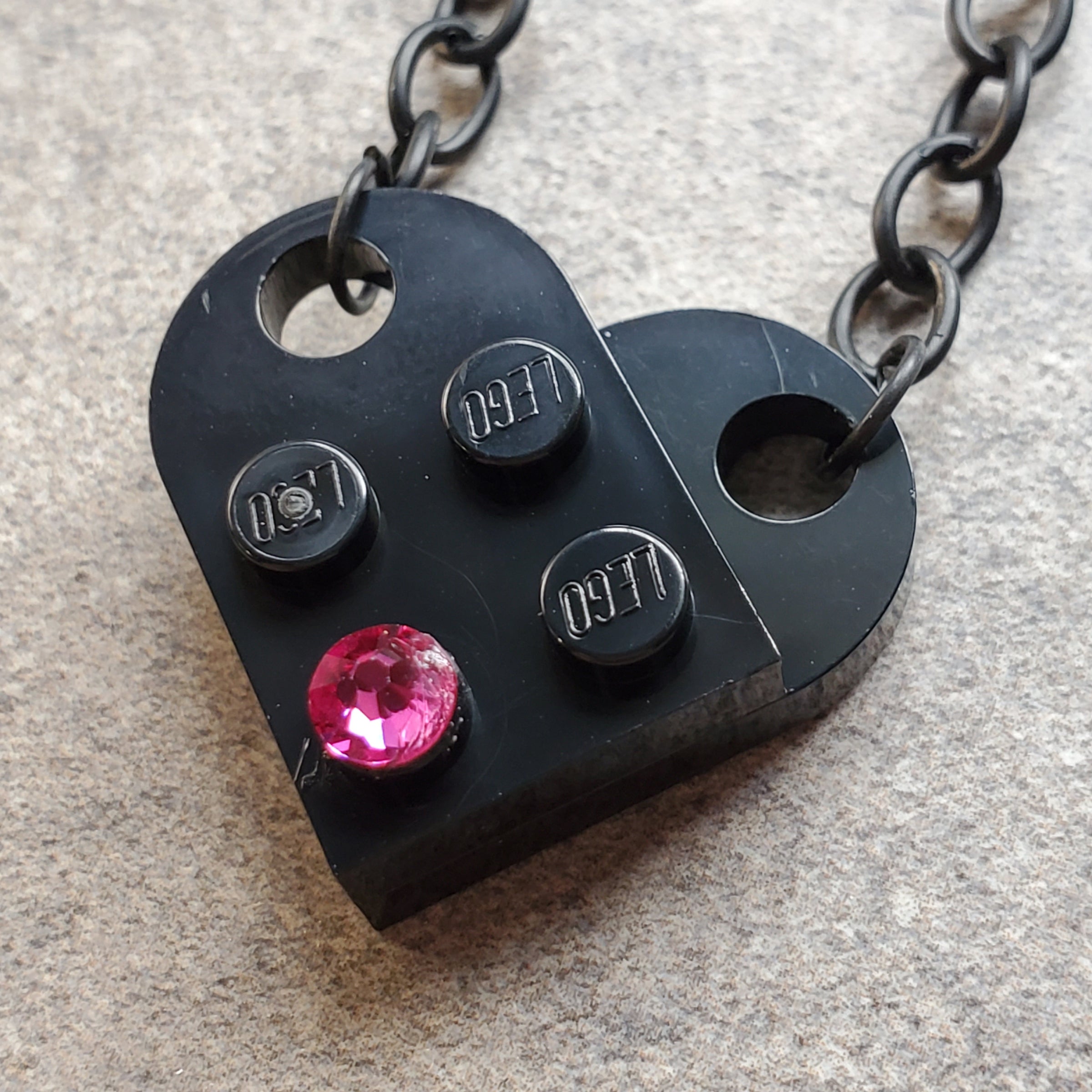 Lego heart store necklace cheap